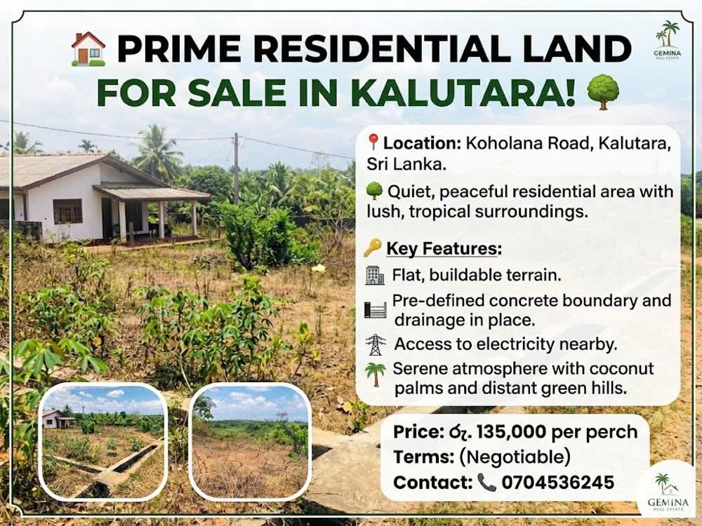 Land For sale kalutara