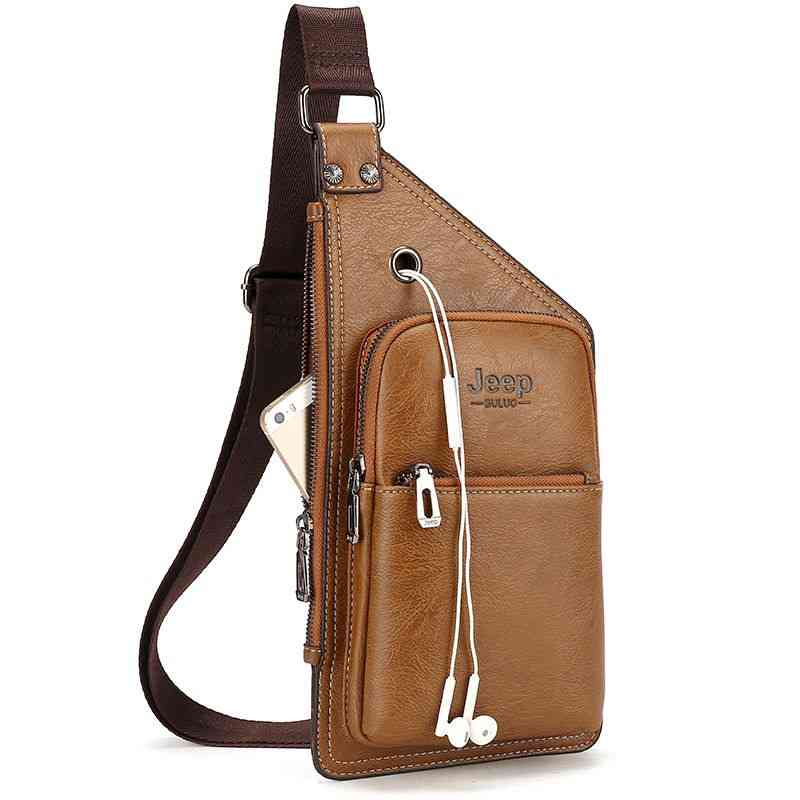 Jeep buluo leather chest bag