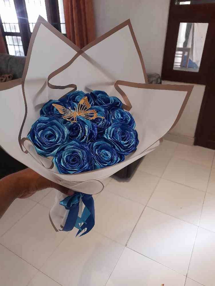 Ribbon flower bouquet