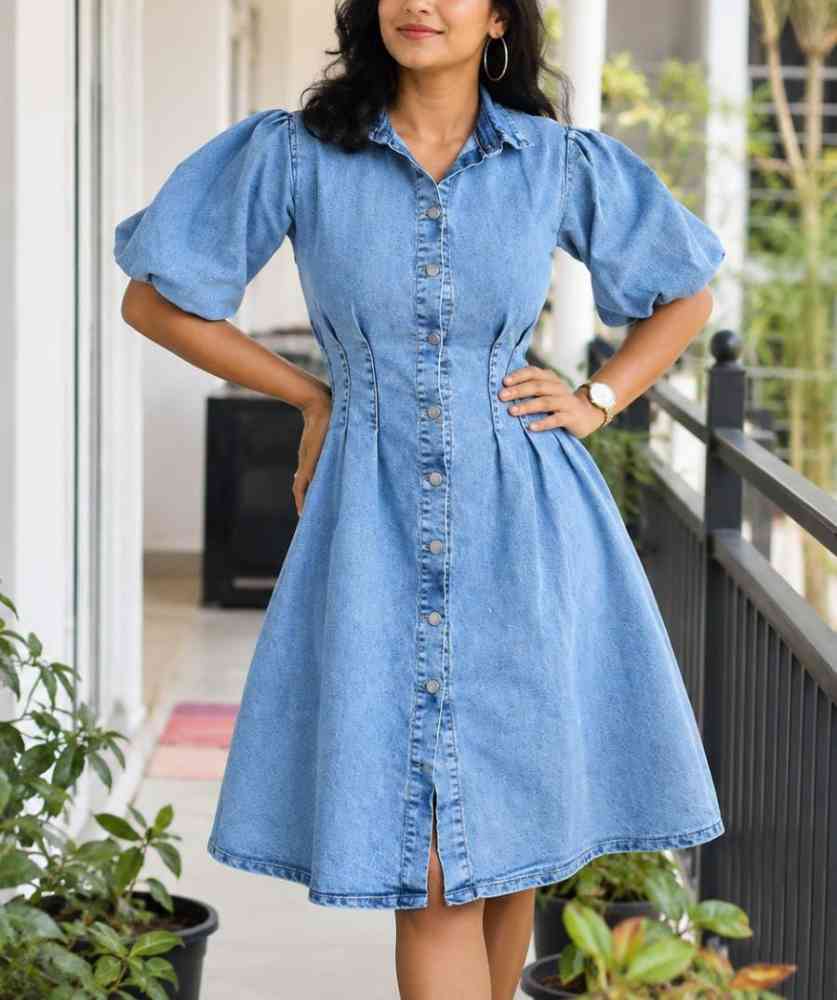 Denim frocks for women