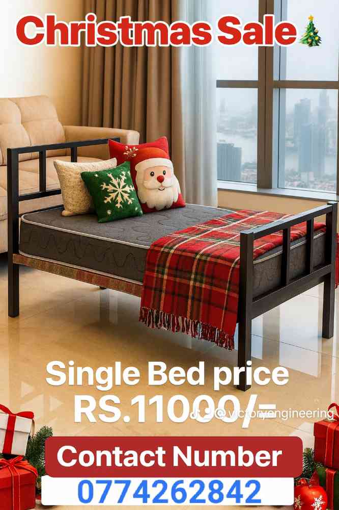 Steel single bed