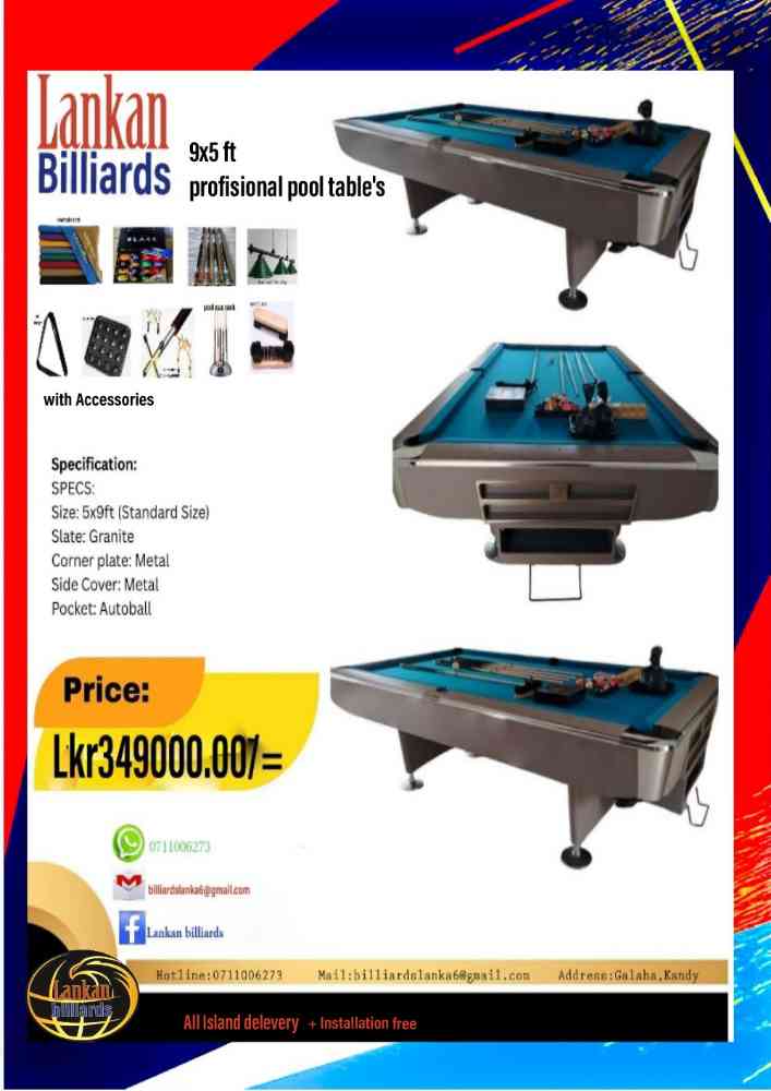 Pool table for sale with accessories