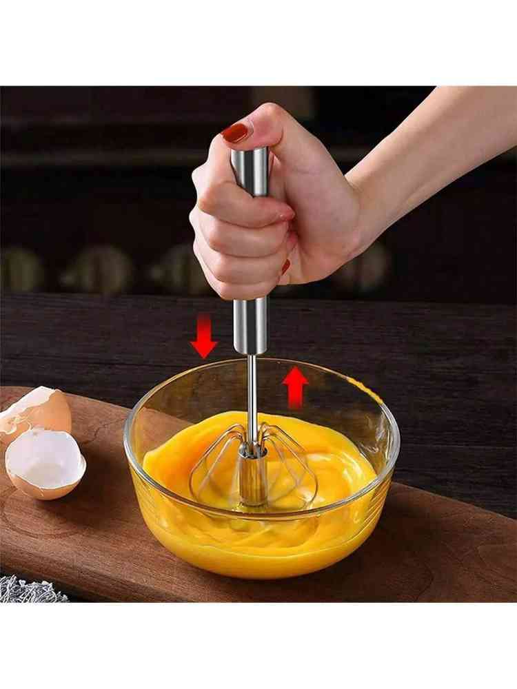 Semi-manual egg beater