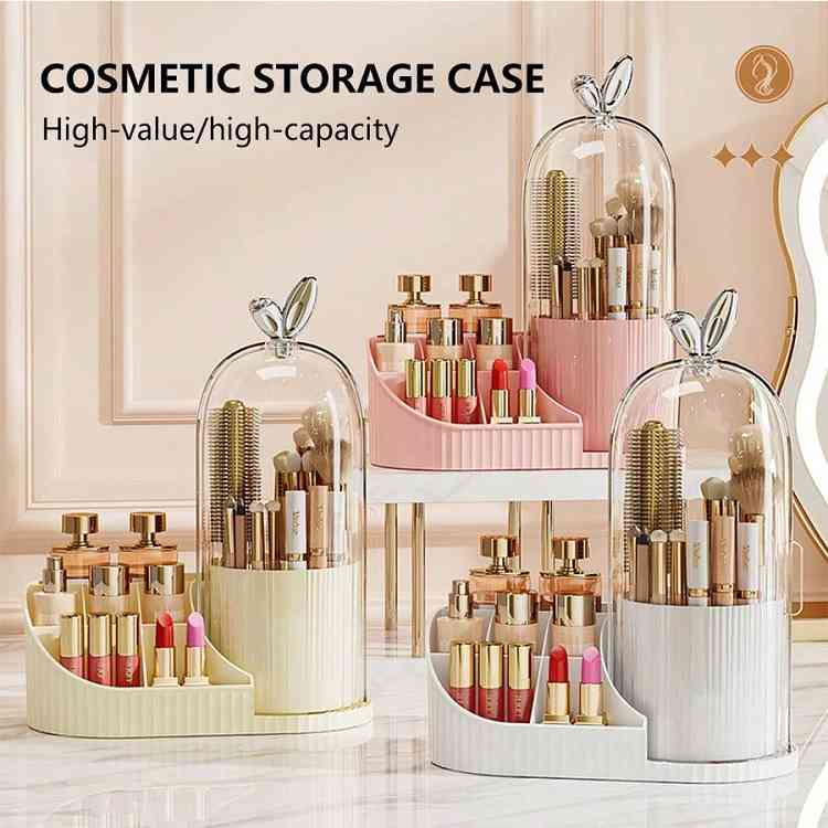 Lux rotatable brush & lipstick organizer
