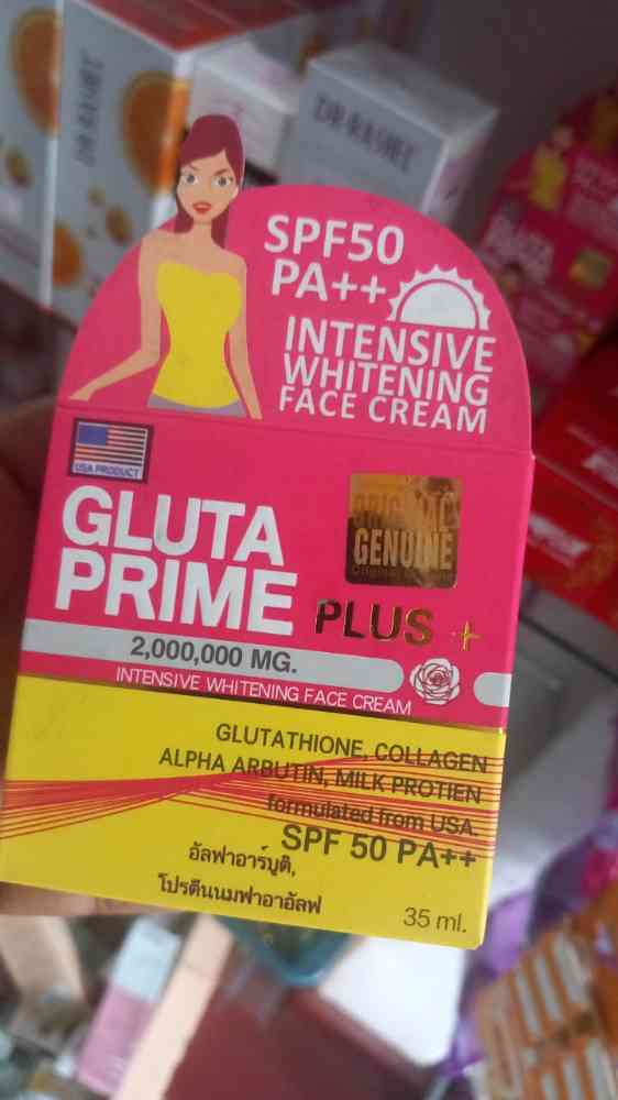 Gluta prime intensive face cream made usa