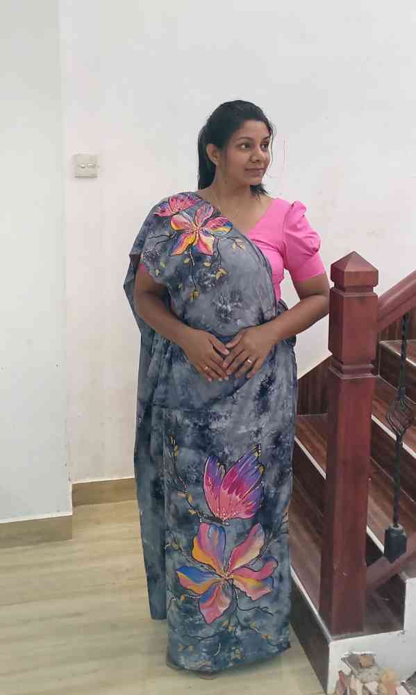 Hand painted saree