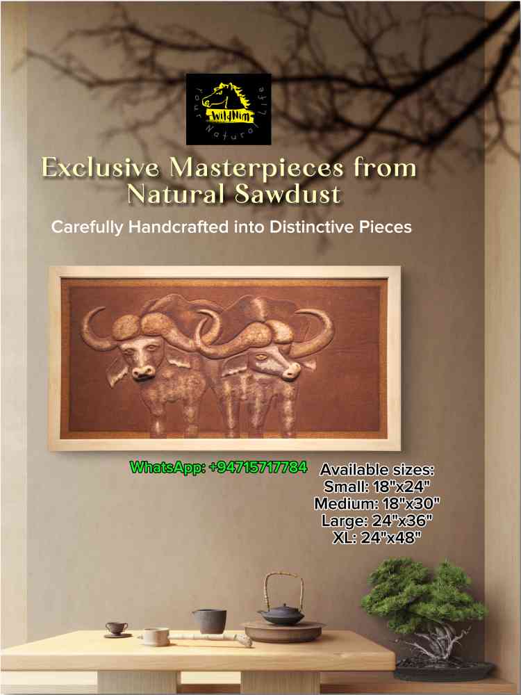 Wall arts made from sawdust