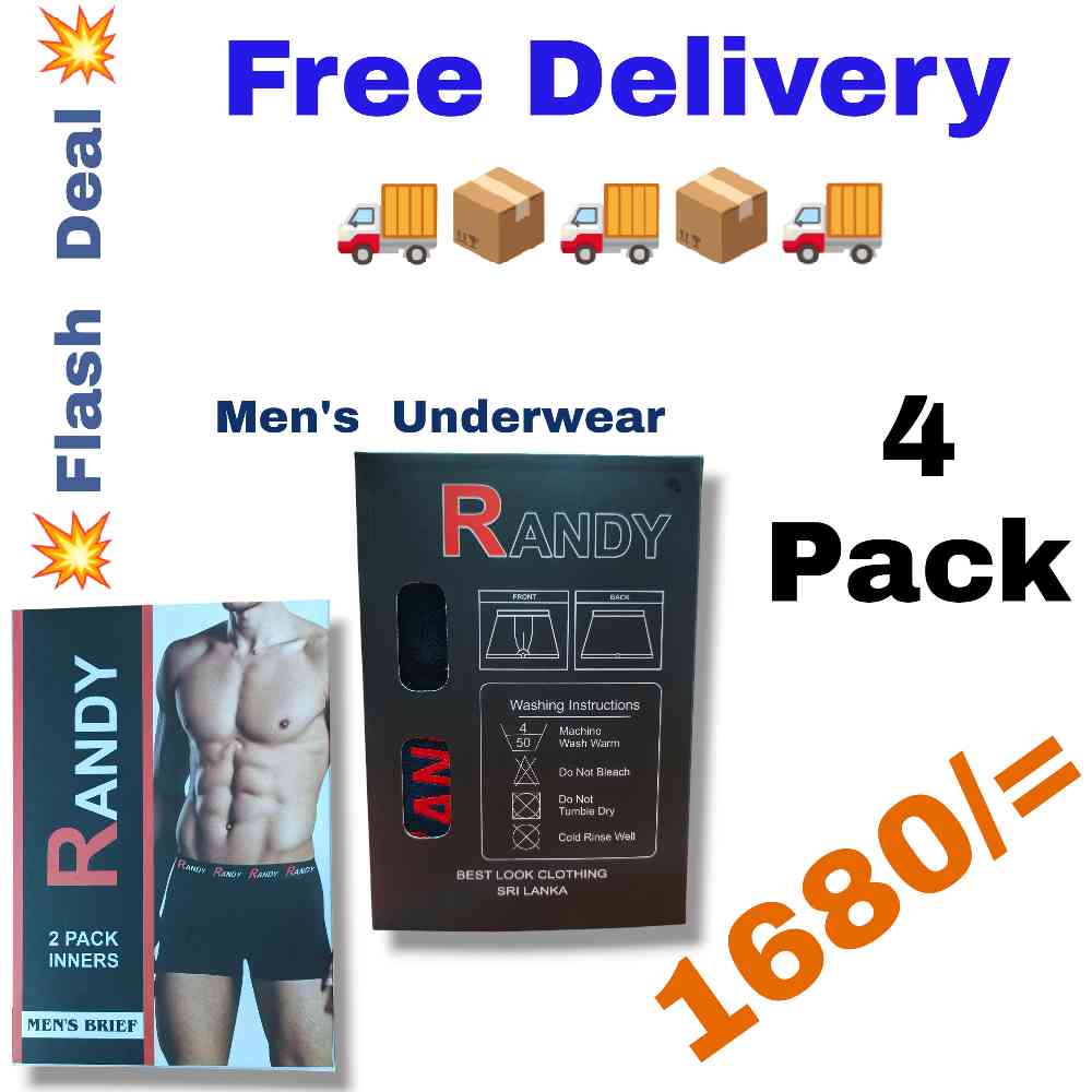 Men's boxer underwear 4 pack