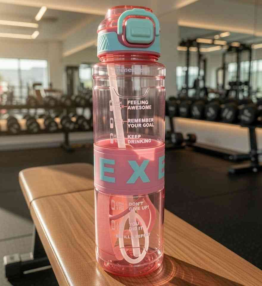 Motivational sports water bottles 1L