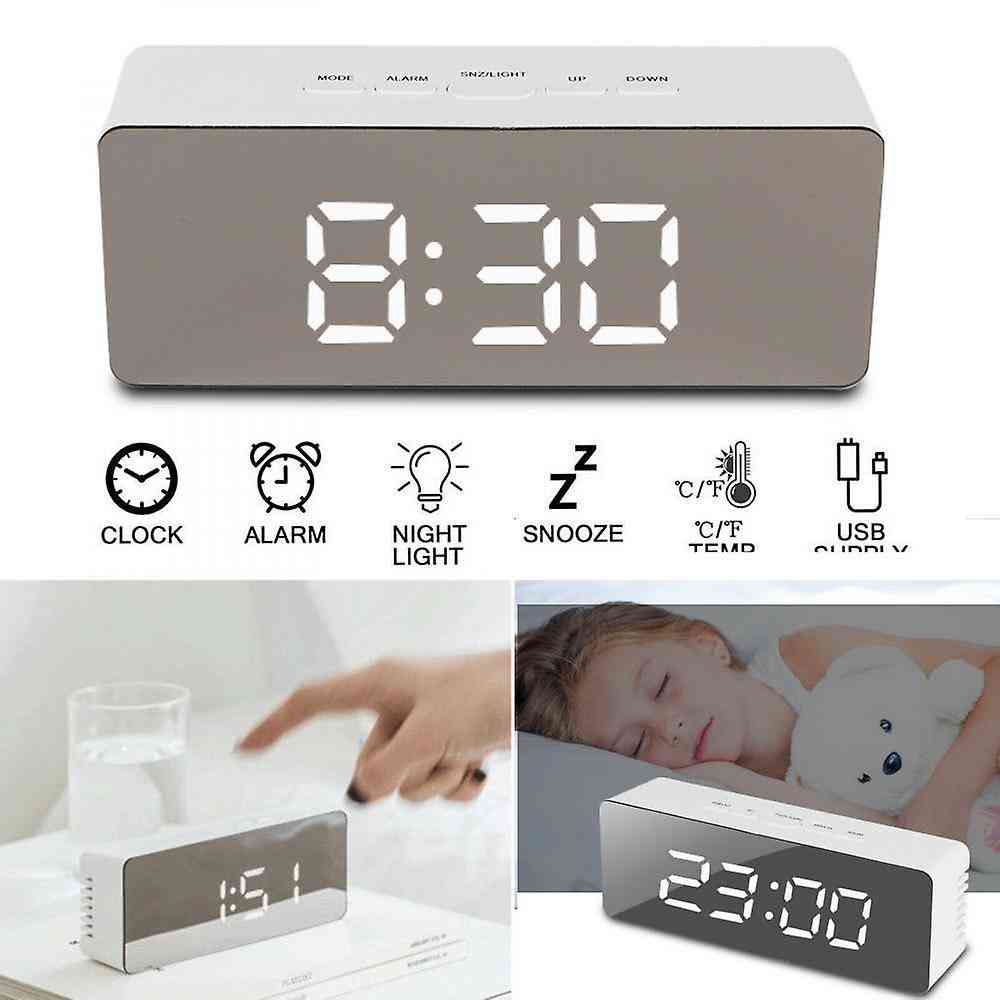Led mirror clock