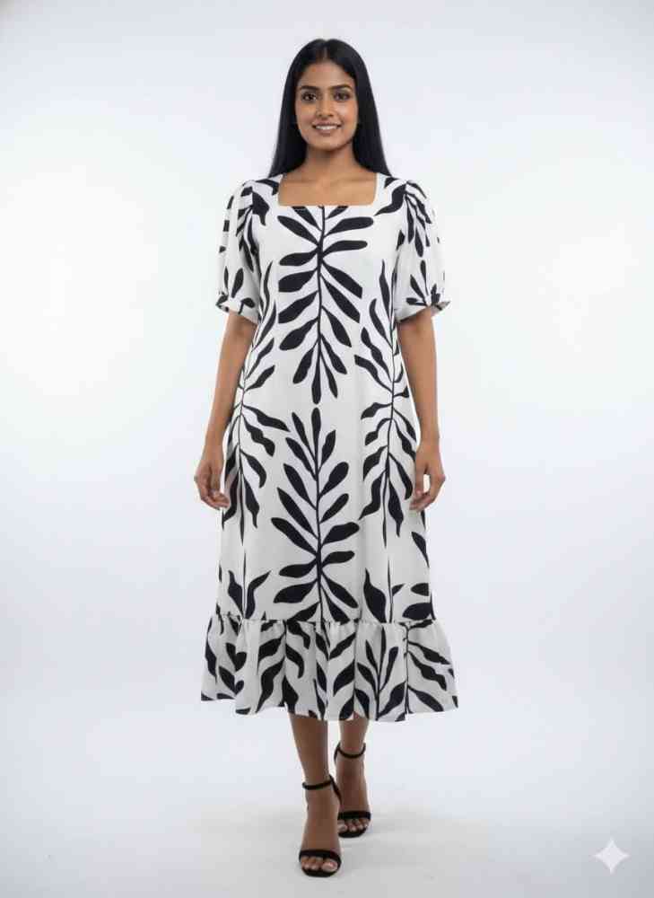 A Line frock material rose cotton