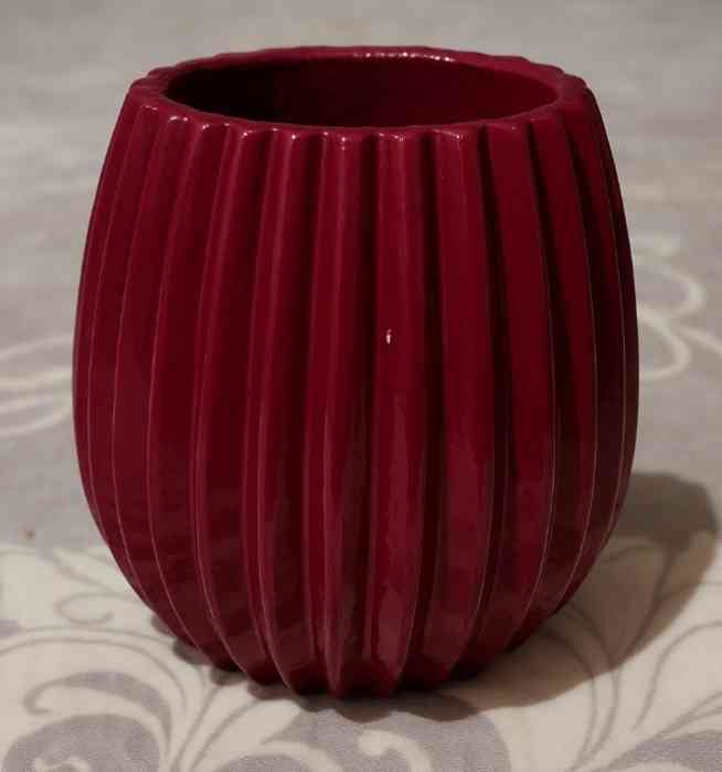 Colorful cement flower pots