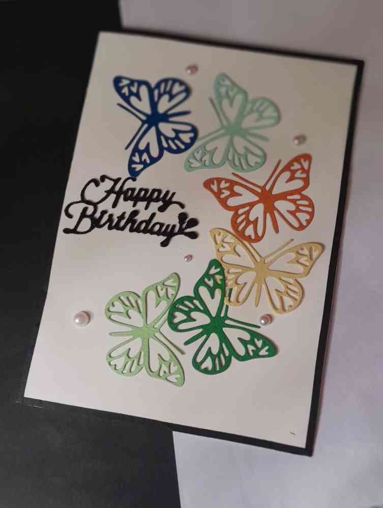 Handmade butterfly birthday greating card