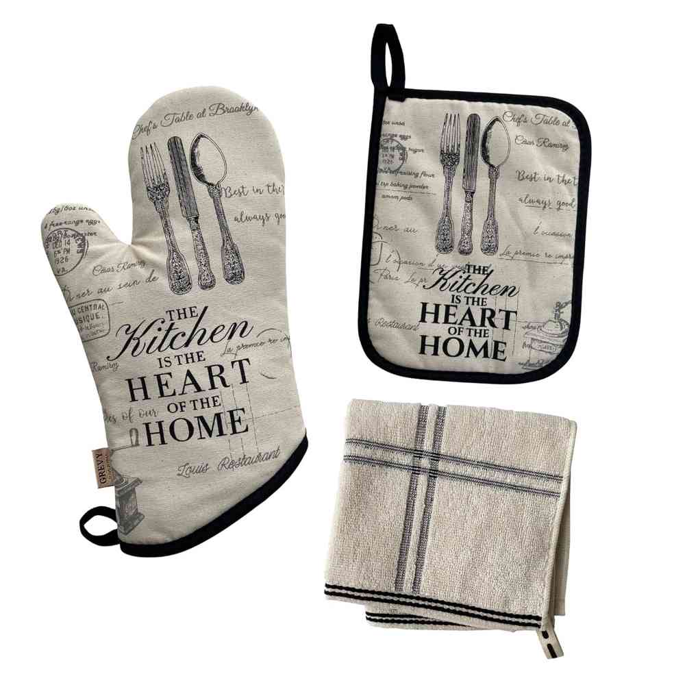 Oven mitt 3 pcs gift set