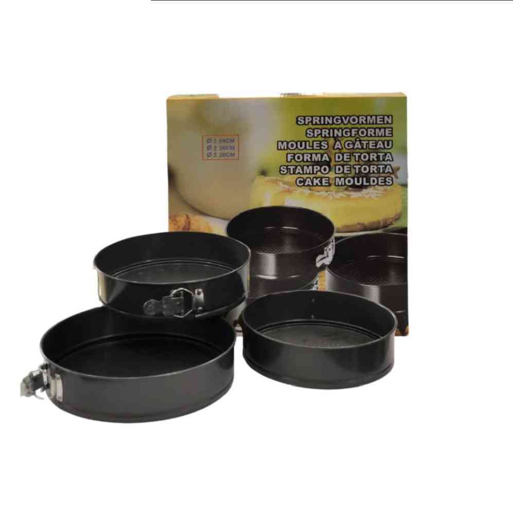 03 Pcs cake baking mould set