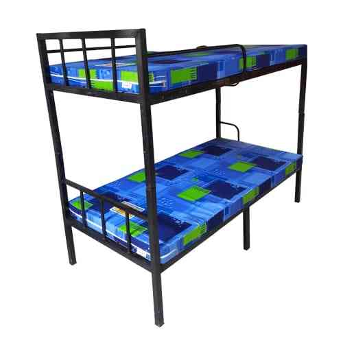 New steel bunk bed with double layer mattress 6*3