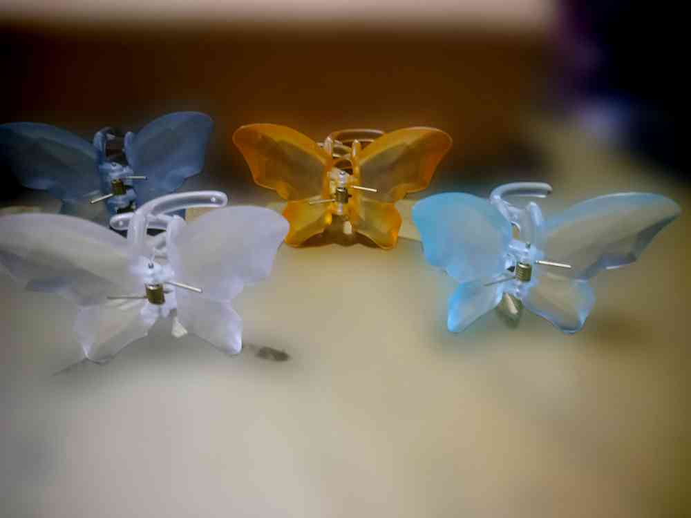 Butterfly hair clips