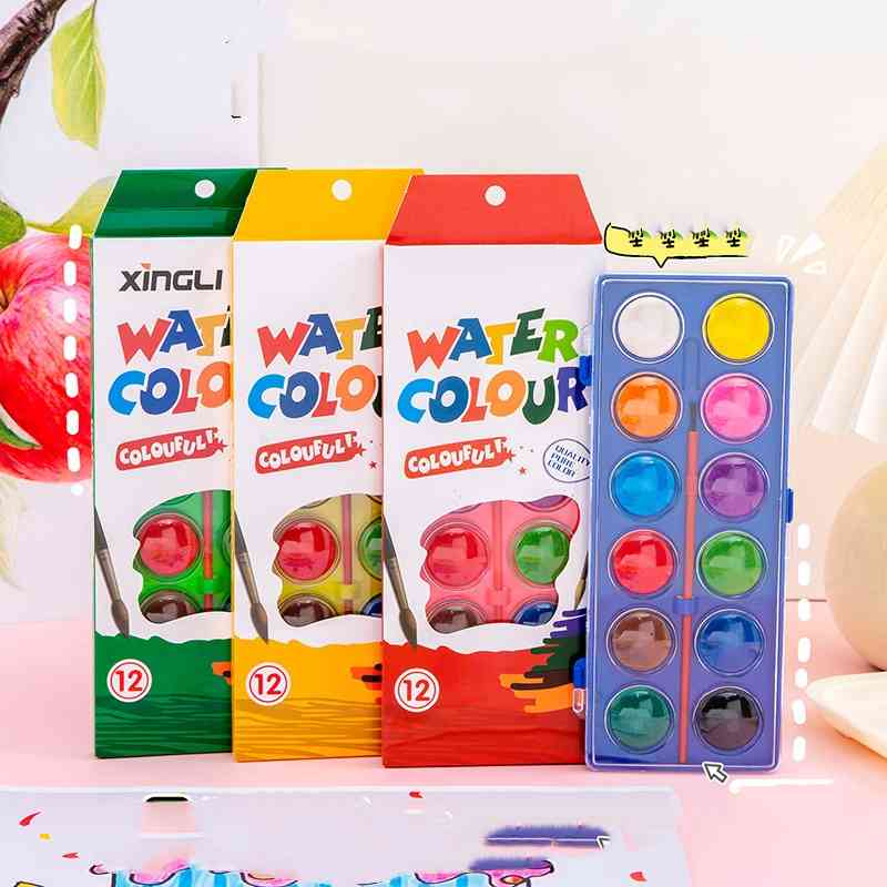 12 Pieces water colour