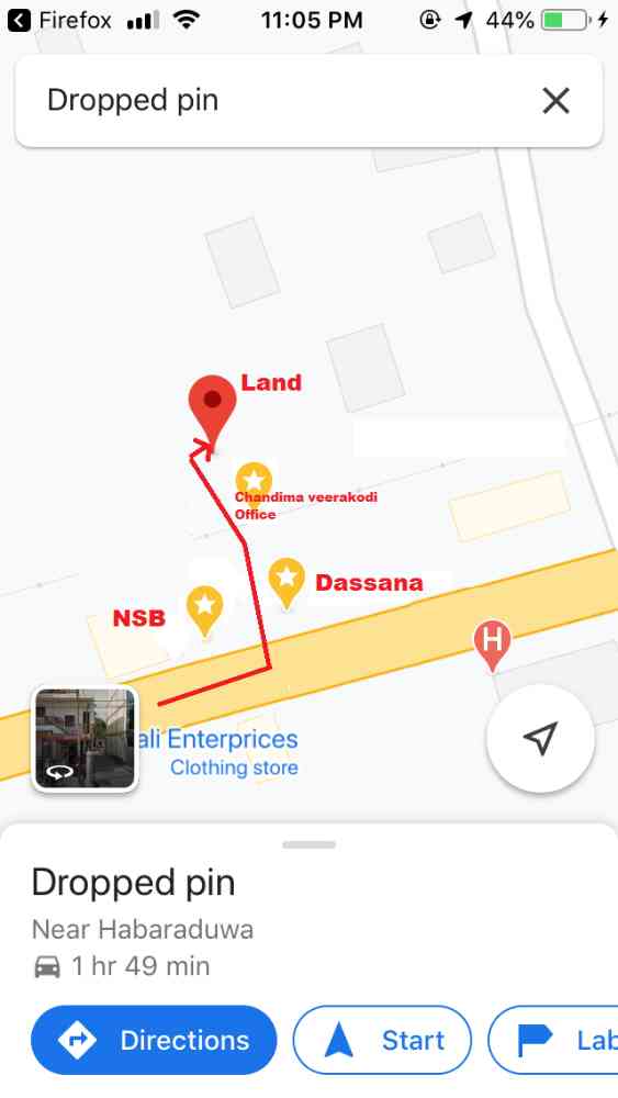 Land for sale near habaraduwa koggala tourist area