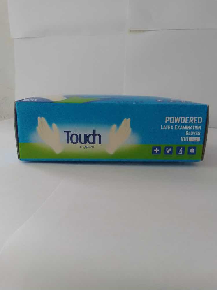 Powderd latex disposable gloves