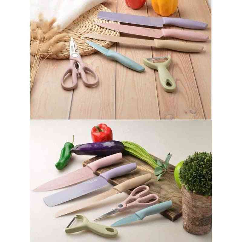 6 Pcs colorful knife set