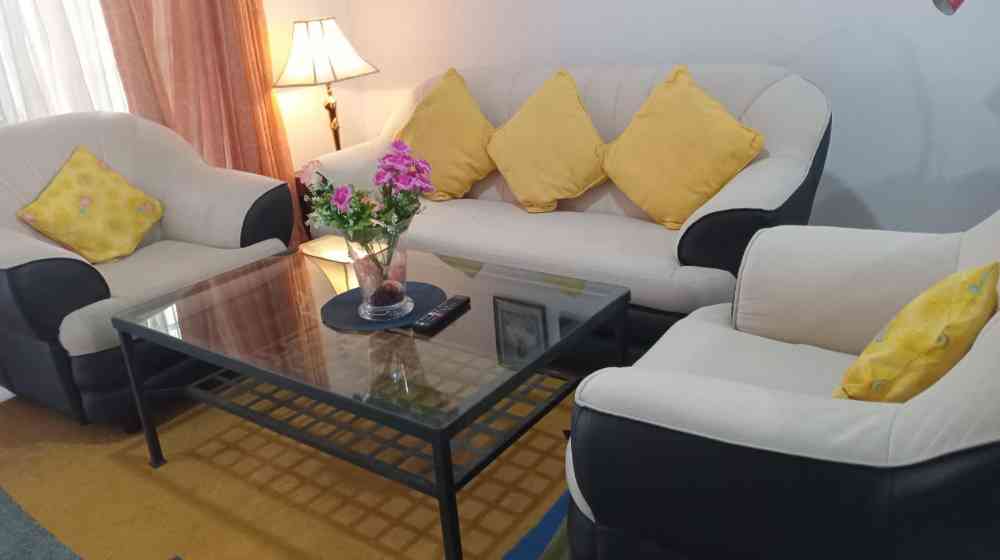 Modern beige sofa set