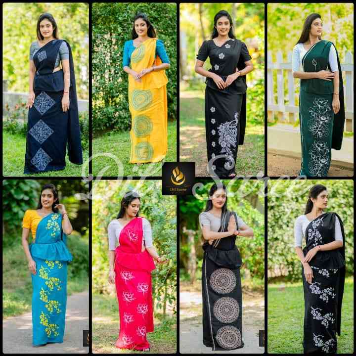 Screen printed saree