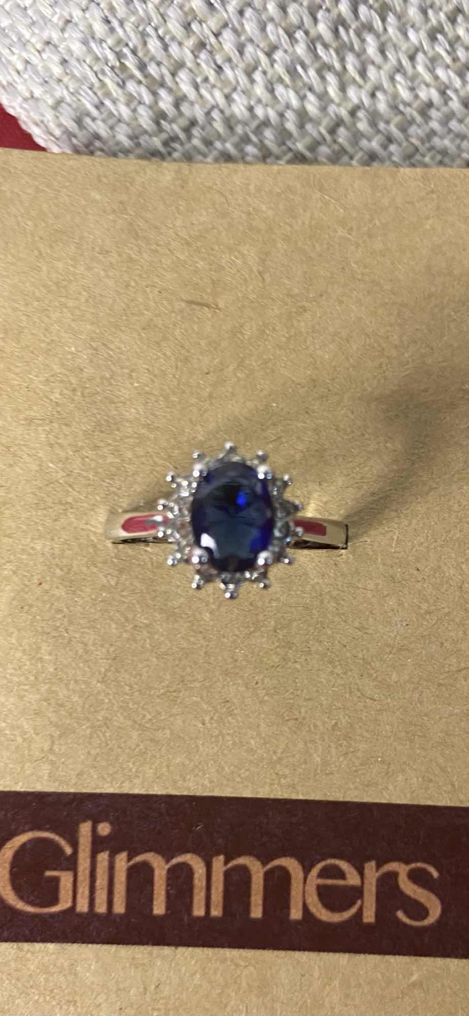 Silver plated cristal ring
