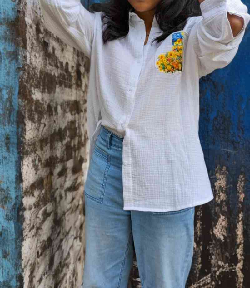 Double cotton shirt blouses collection for girls