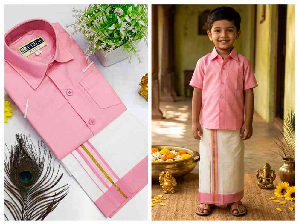 Traditional pongal look for your little prince