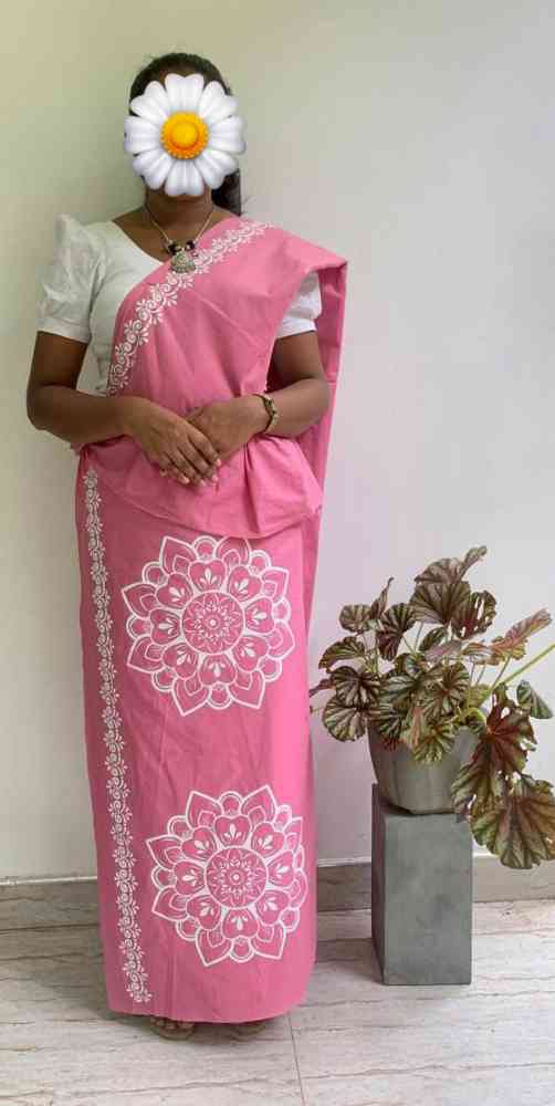 Printed lase cotton sarees