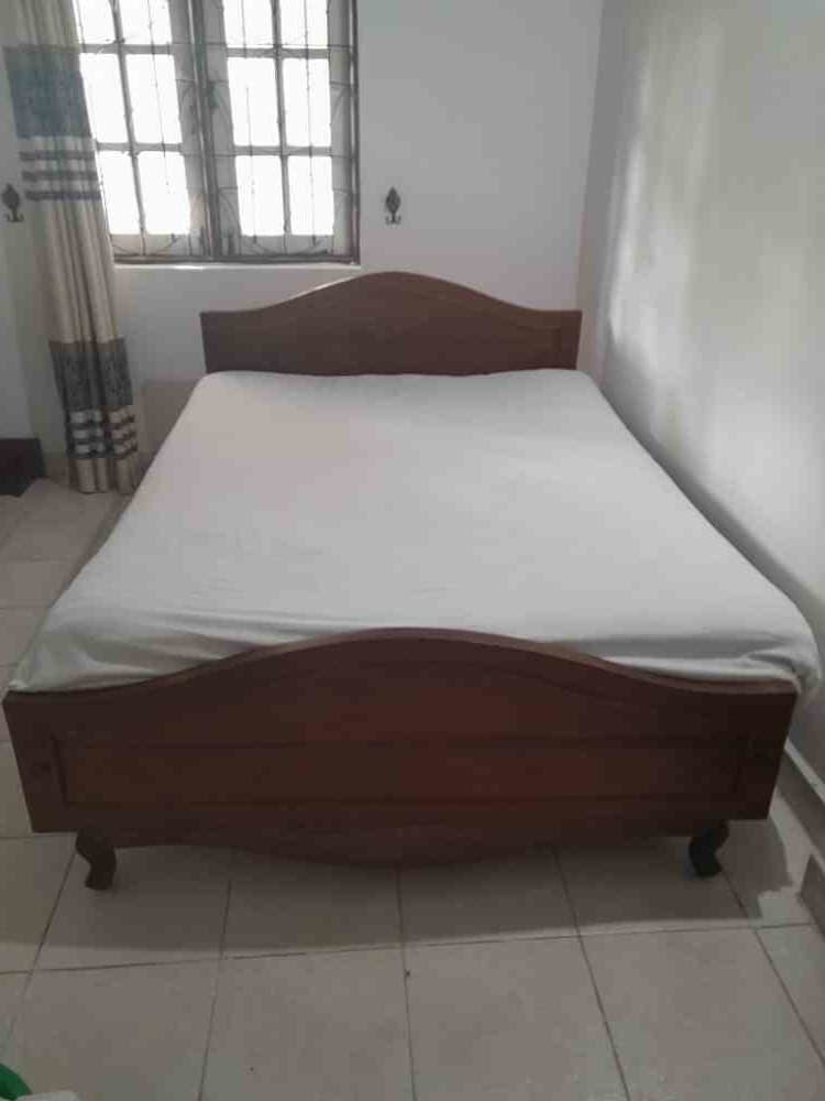 Teak double bed