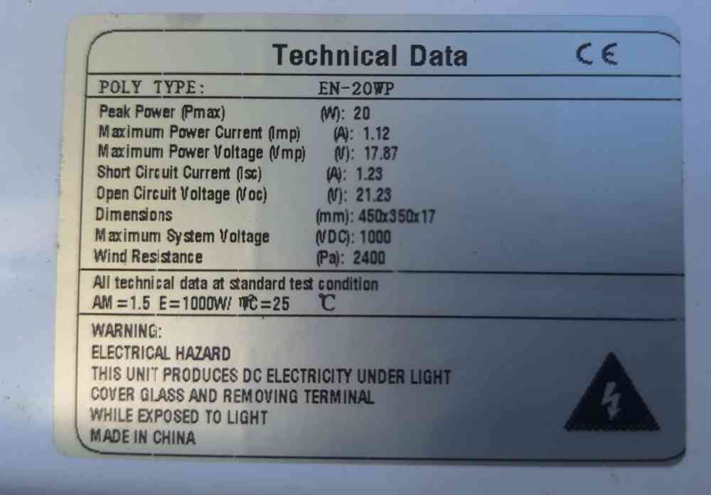20w solar panels