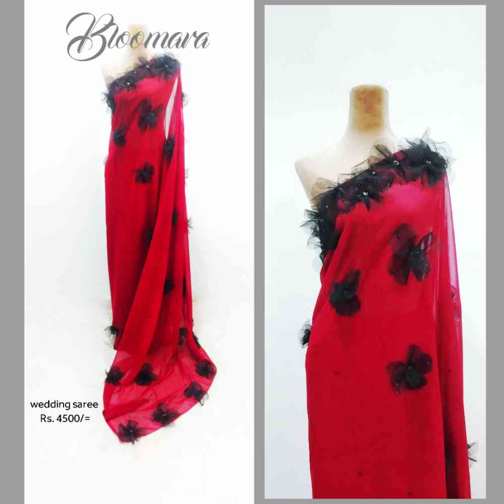 Red saree for wedding and party