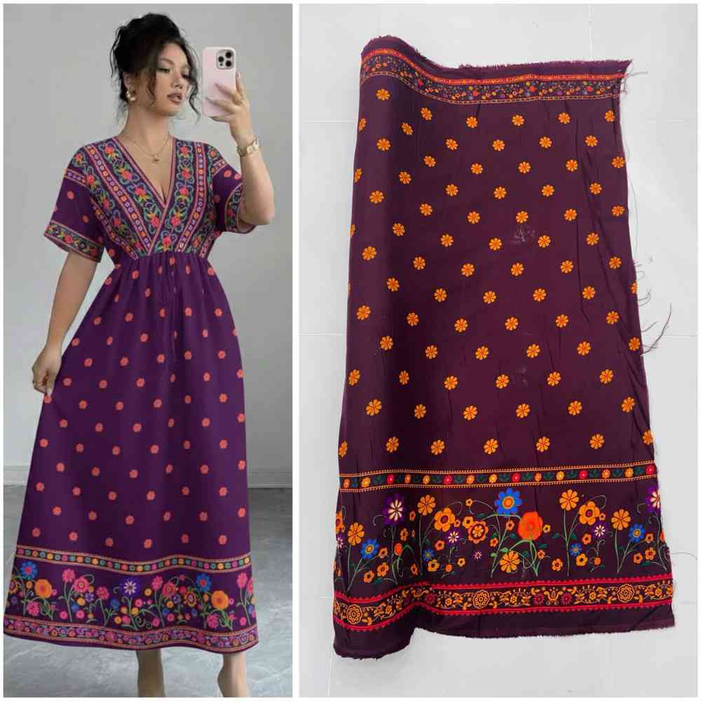 Afghan style embroidered maxi dress