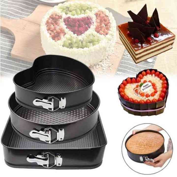 3 Shapes nonstick cake tray