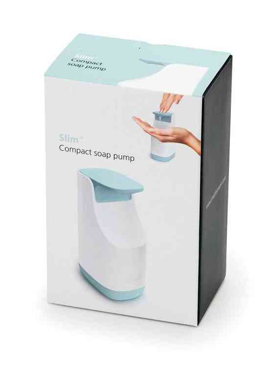 Slim compact soap pump dispenser