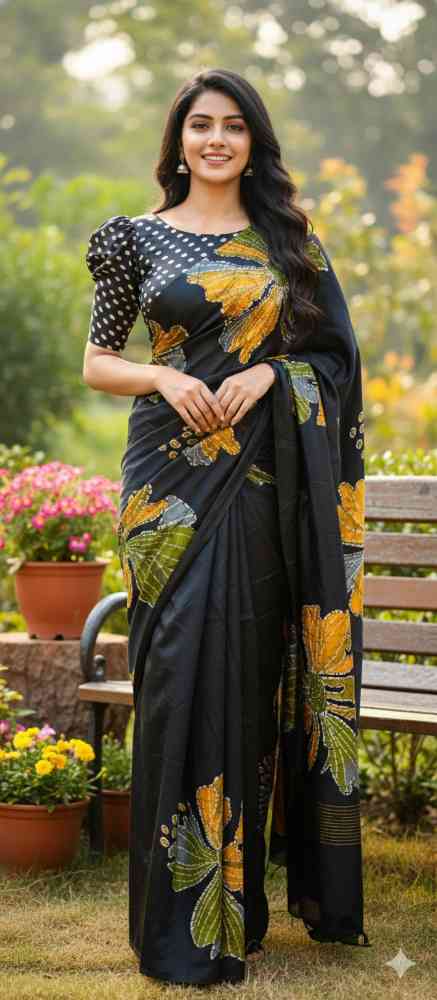 Black satin silk