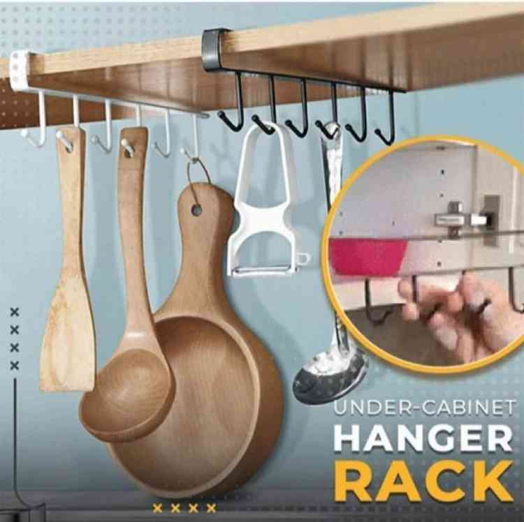 Under cabinet hanger rack