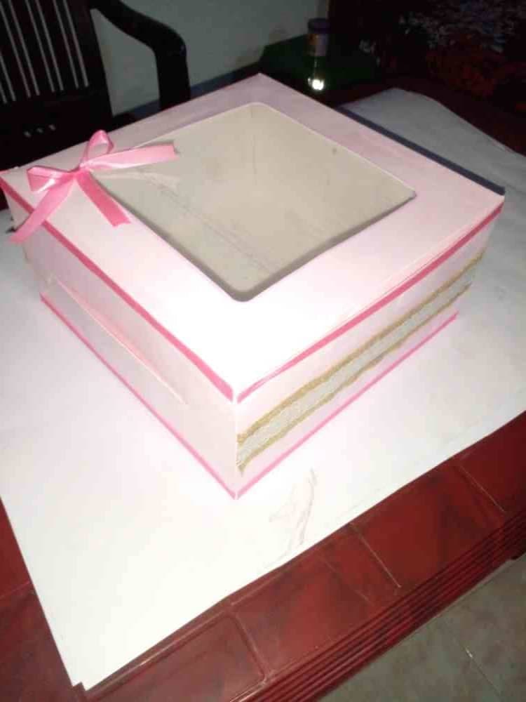 Hand painted cake boxes