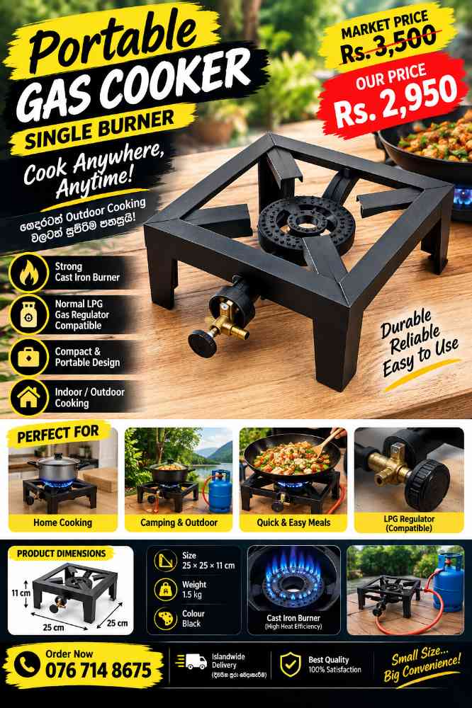 Portable gas cooker