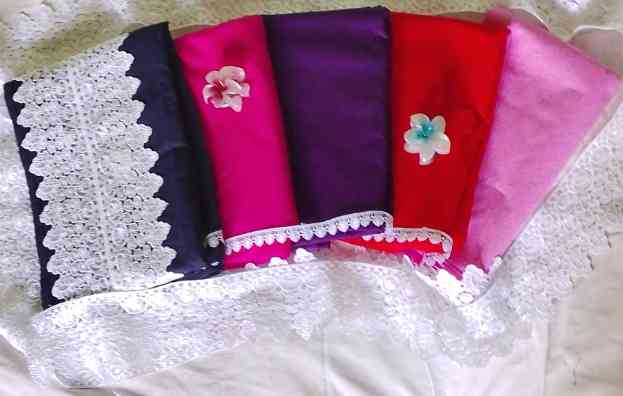 Lace cotton saree
