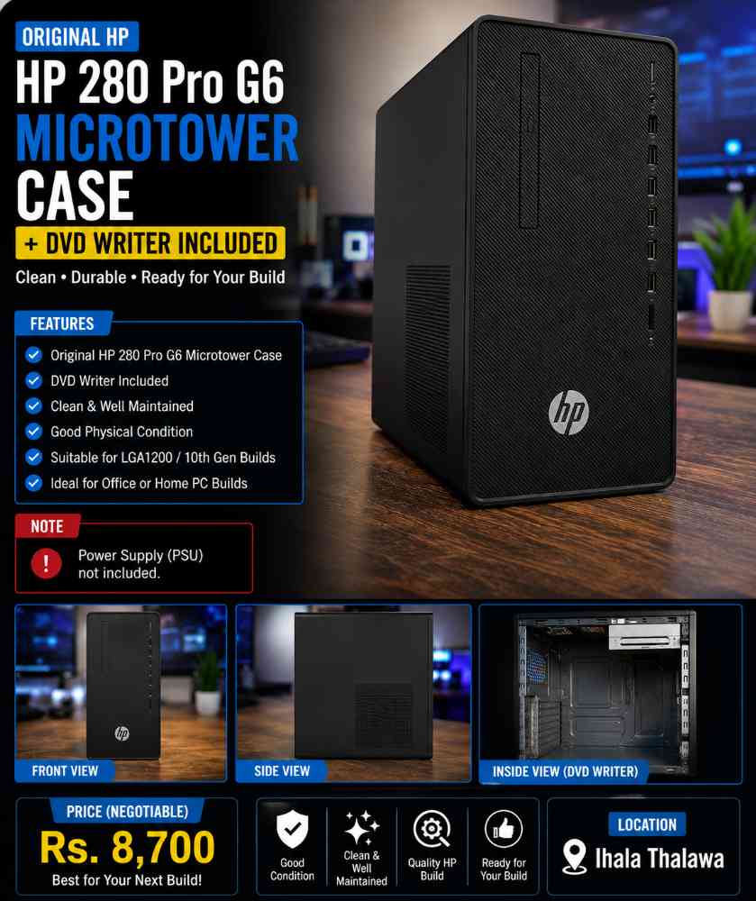 HP 280 pro G6 microtower case DVD writer