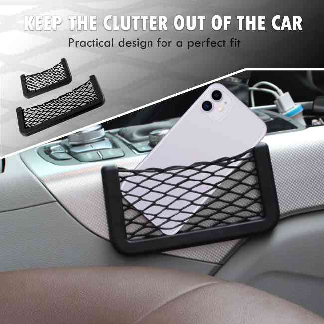 Universal car seat side back storage net