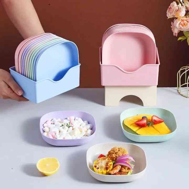 10 Pcs plastic serving plates