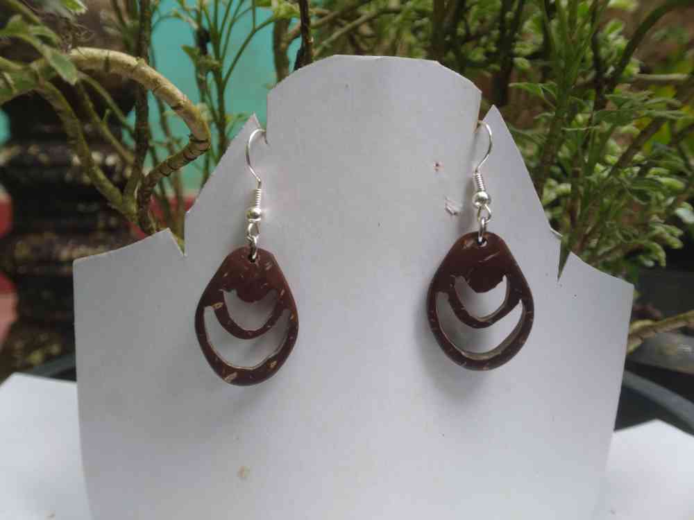 Coconut shell earrings