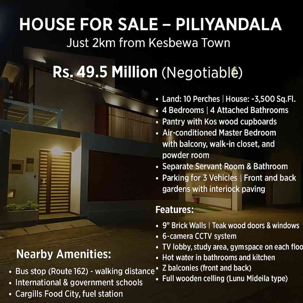 Modern house for sale in makandana piliyandala