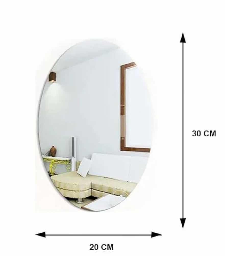Oval shape sticker mirror