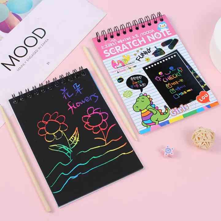 Rainbow scratch book
