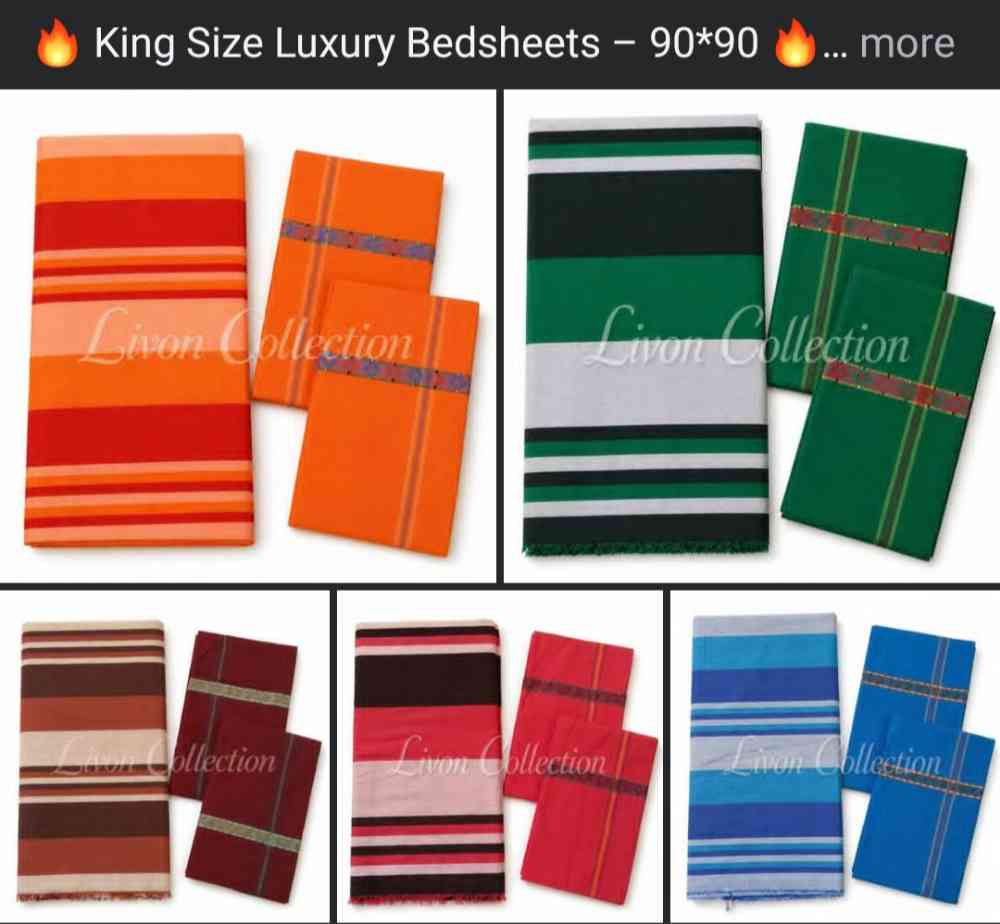 90x90 Cotton handloom bedsheets